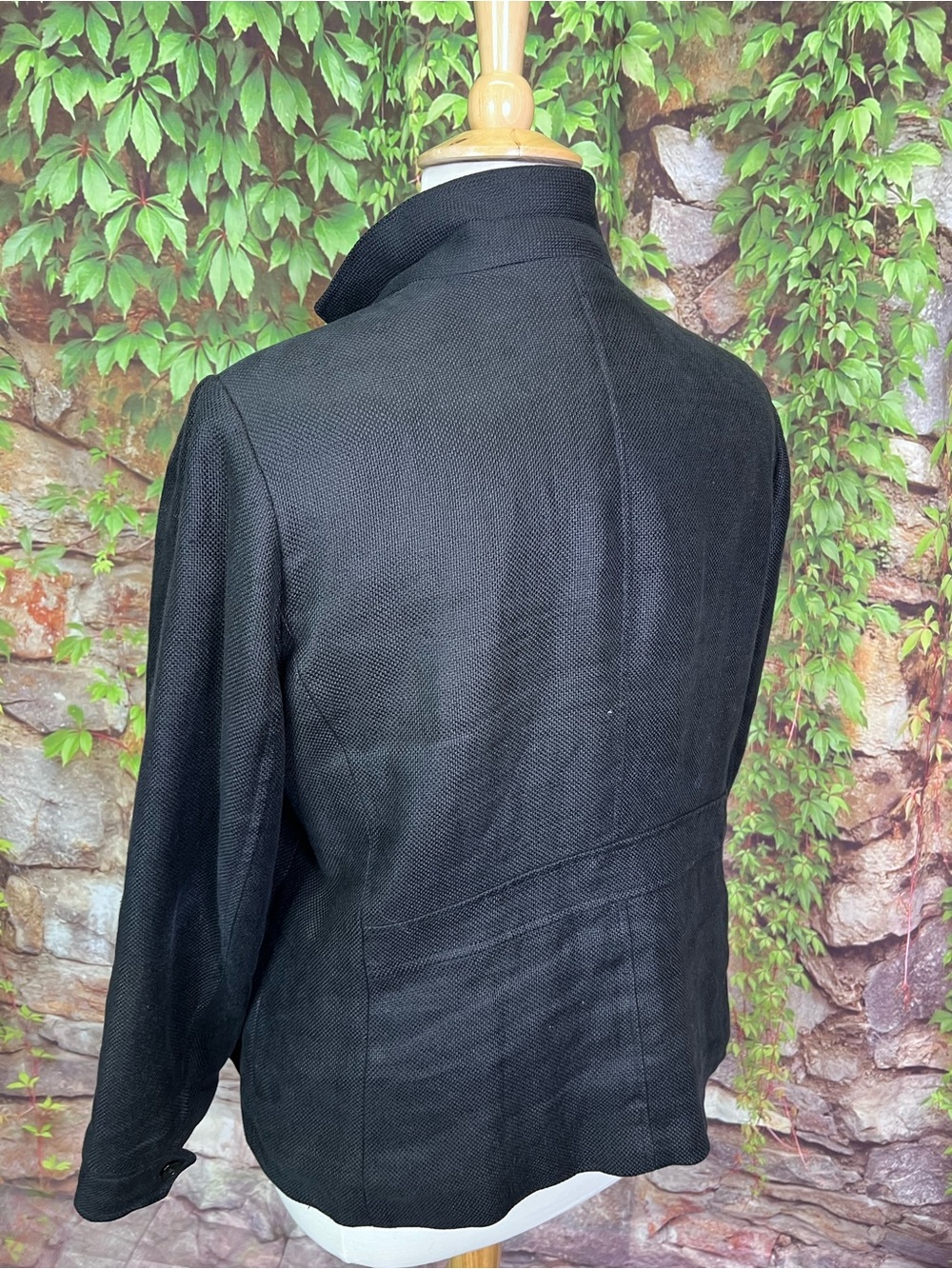 LAUREN RALPH LAUREN Brown/Gray Linen Classic Safari Quiet Luxury Jacket, 18W - Picture 6 of 11